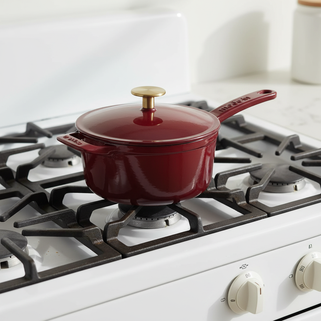 Enameled Cast Iron Saucepan |  2 Qt