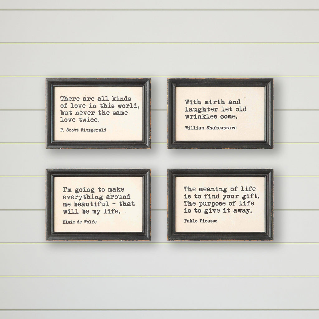 Framed Wall Decor w/Saying