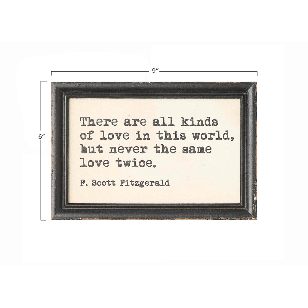 Framed Wall Decor w/Saying