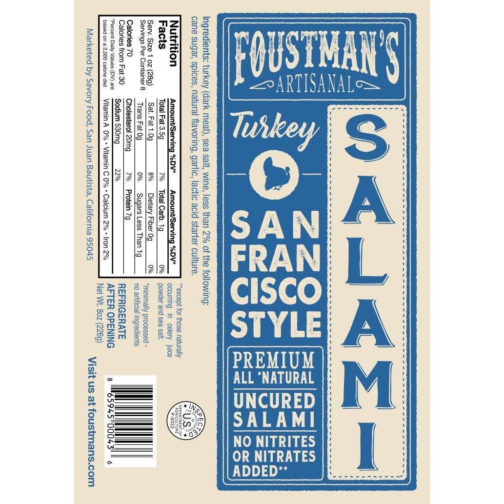 Foustman’s Artisanal Uncured Turkey Salami