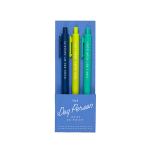 S/3 Gel Pens | The Dog Person Jotter Set