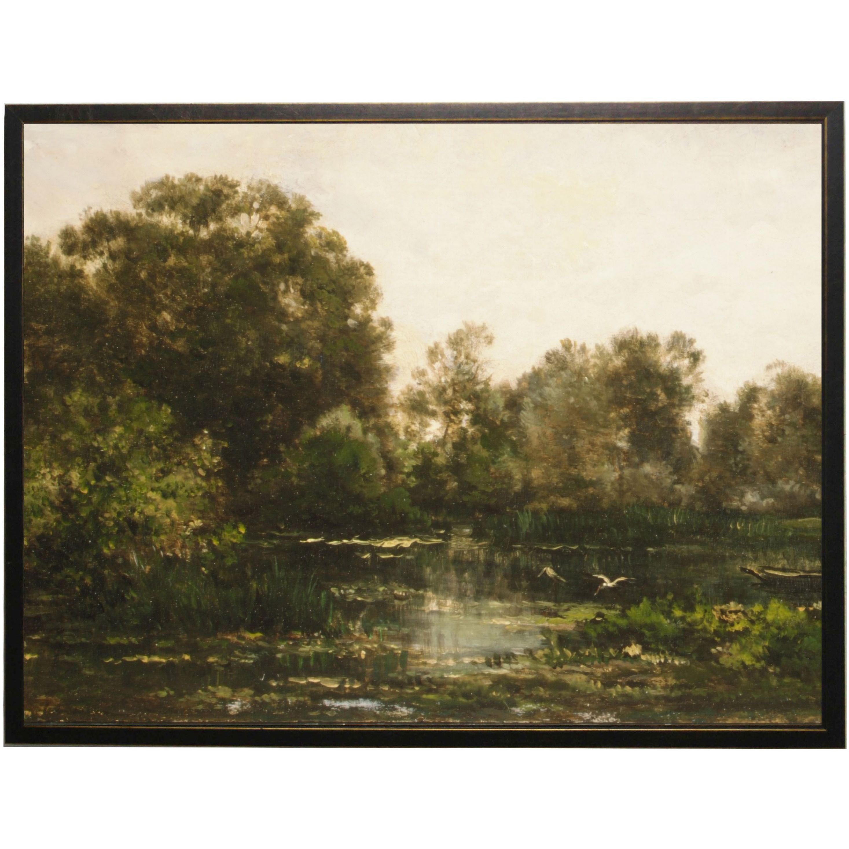 Vintage Landscape Oil Painting Reproduction