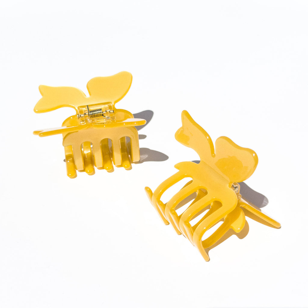Butterfly Bow Hair Claw Clip | Yellow