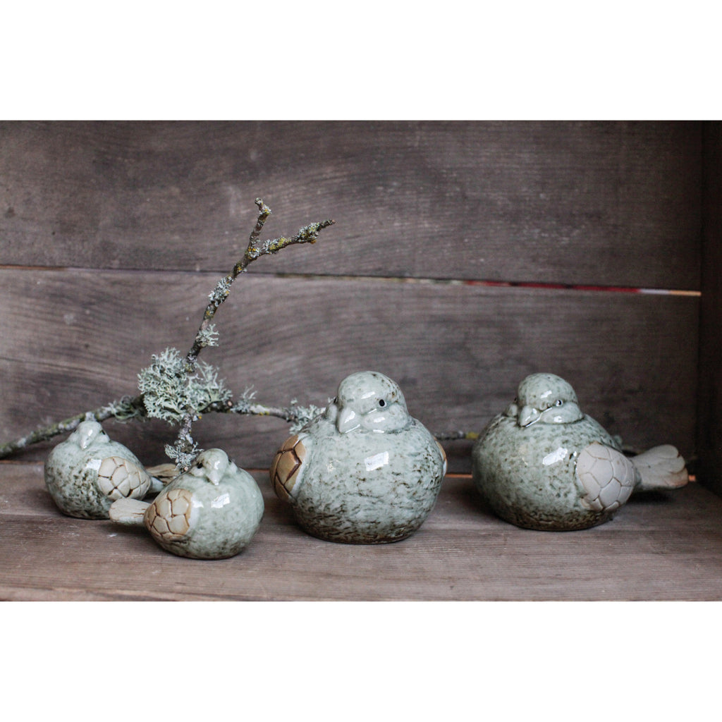 Aqua Stoneware Bird