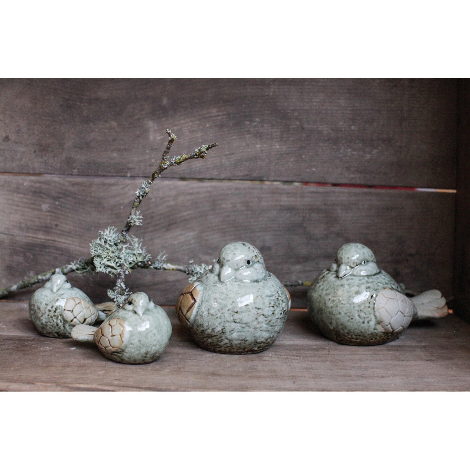 Aqua Stoneware Bird