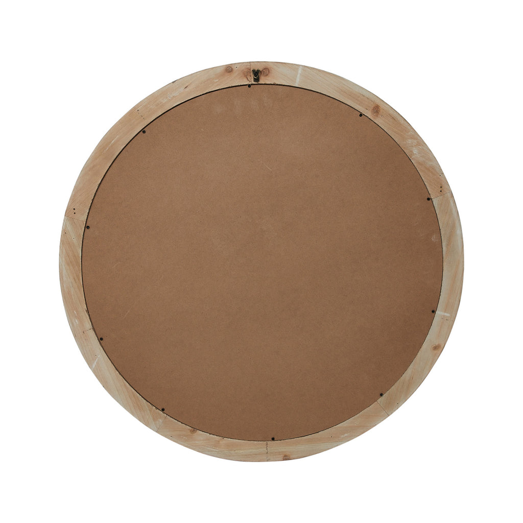 Natural & White Wood Framed Mirror
