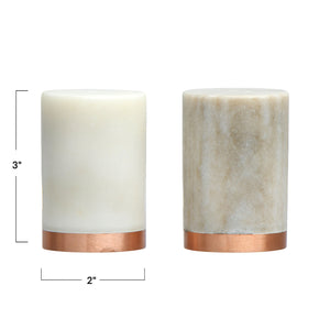 Marble & Copper Salt & Pepper Shaker Set