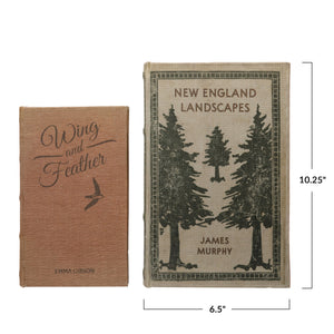 "New England Landscapes" Canvas Book Storage Boxes