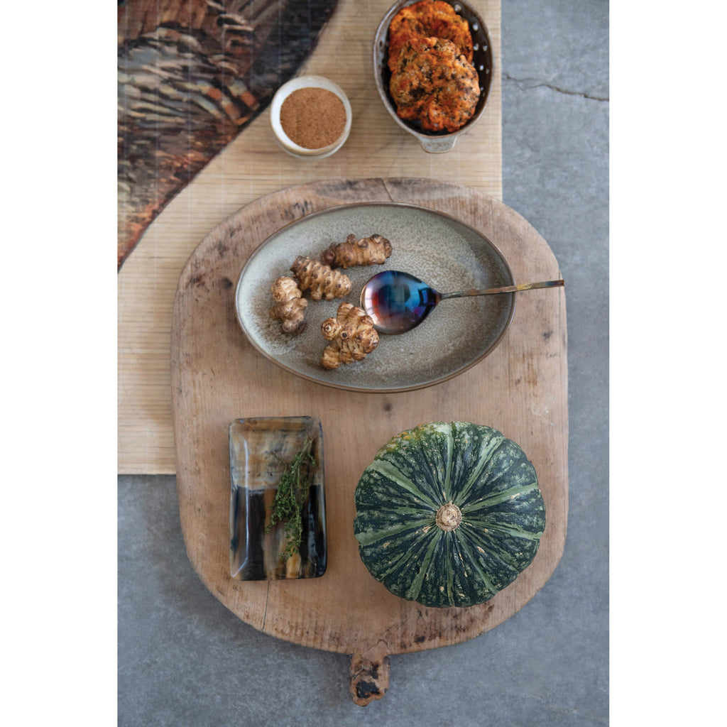Stoneware Bowl w/Matte Reactive Glaze