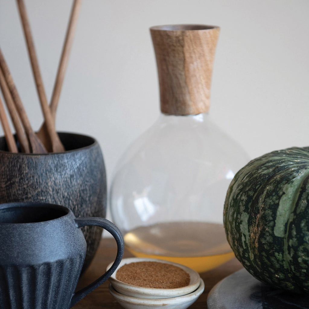 Stoneware Bowl w/Matte Reactive Glaze