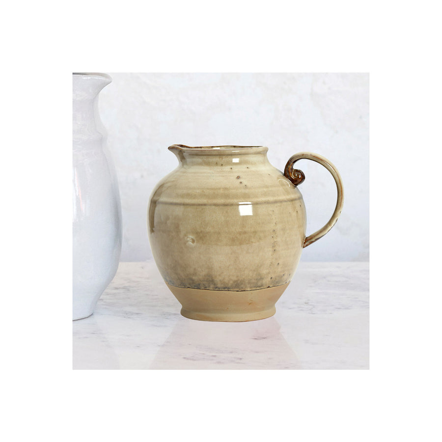 Stoneware Pitcher | Beige