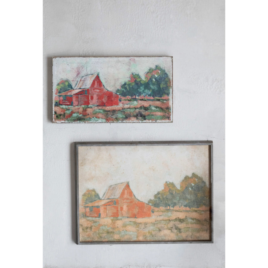 Red Barn Wall Canvas