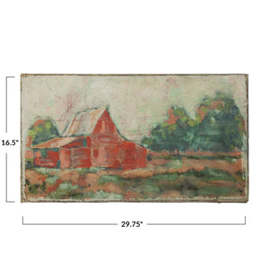 Red Barn Wall Canvas