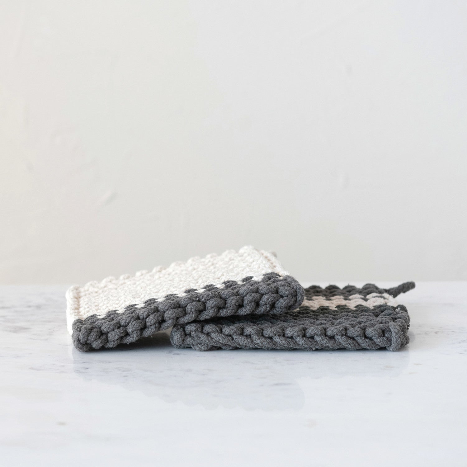 Square Cotton Crocheted Pot Holder