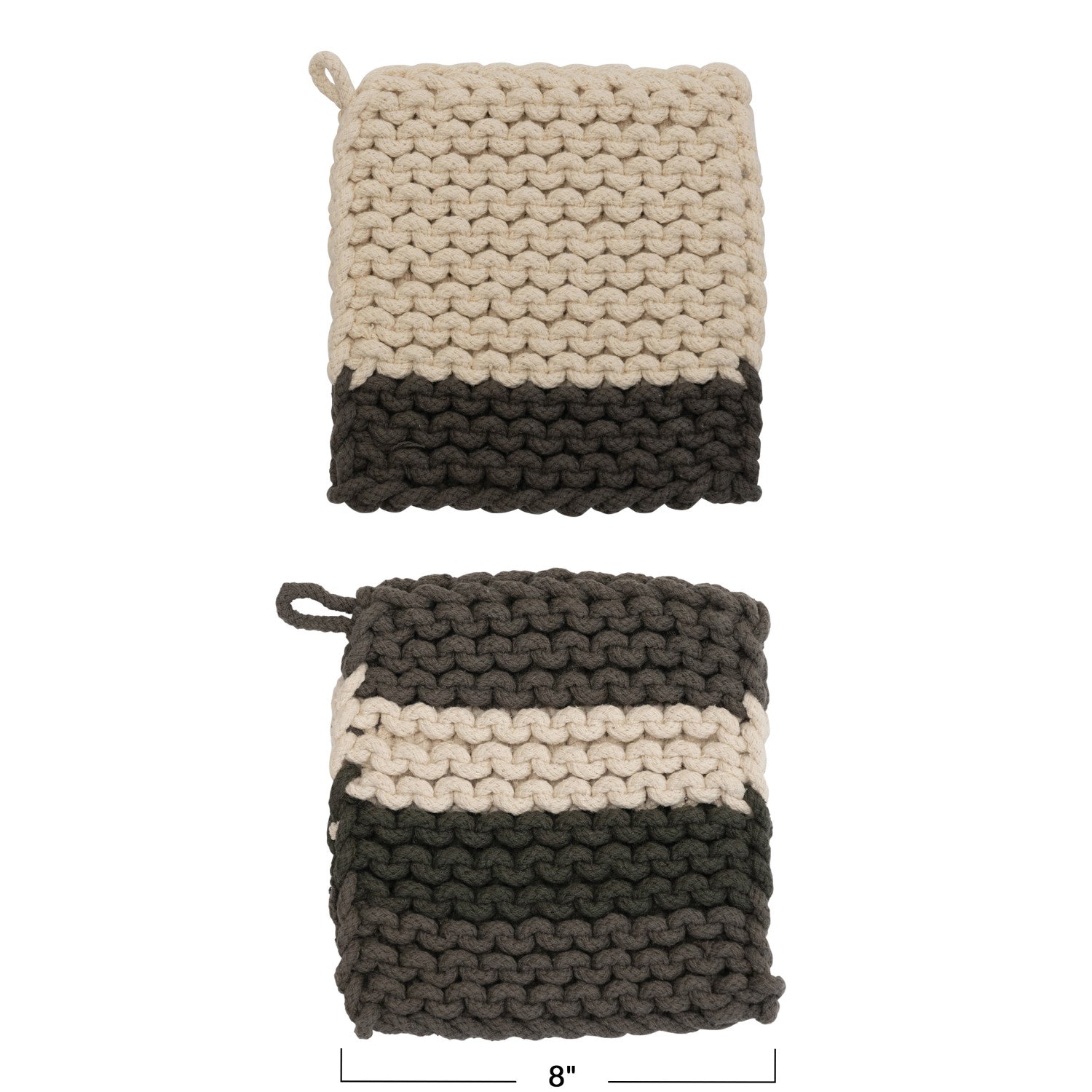 Square Cotton Crocheted Pot Holder