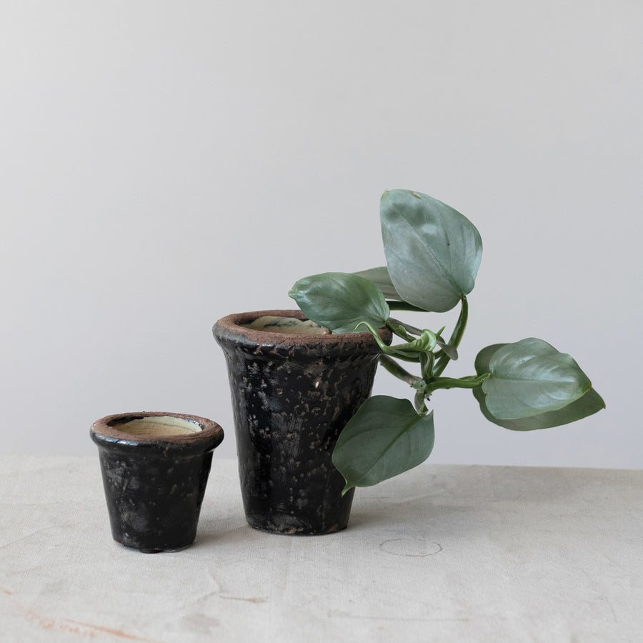 Black Terracotta Planter