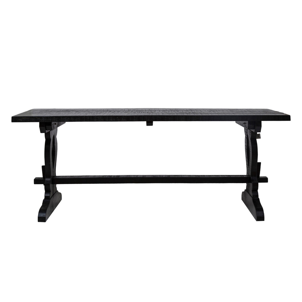 Reclaimed Pine Wood Table | Antique Black