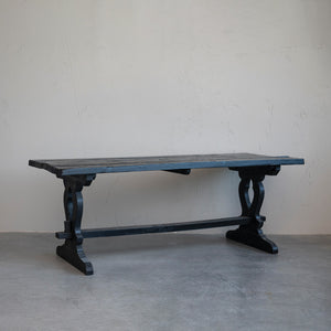 Reclaimed Pine Wood Table | Antique Black
