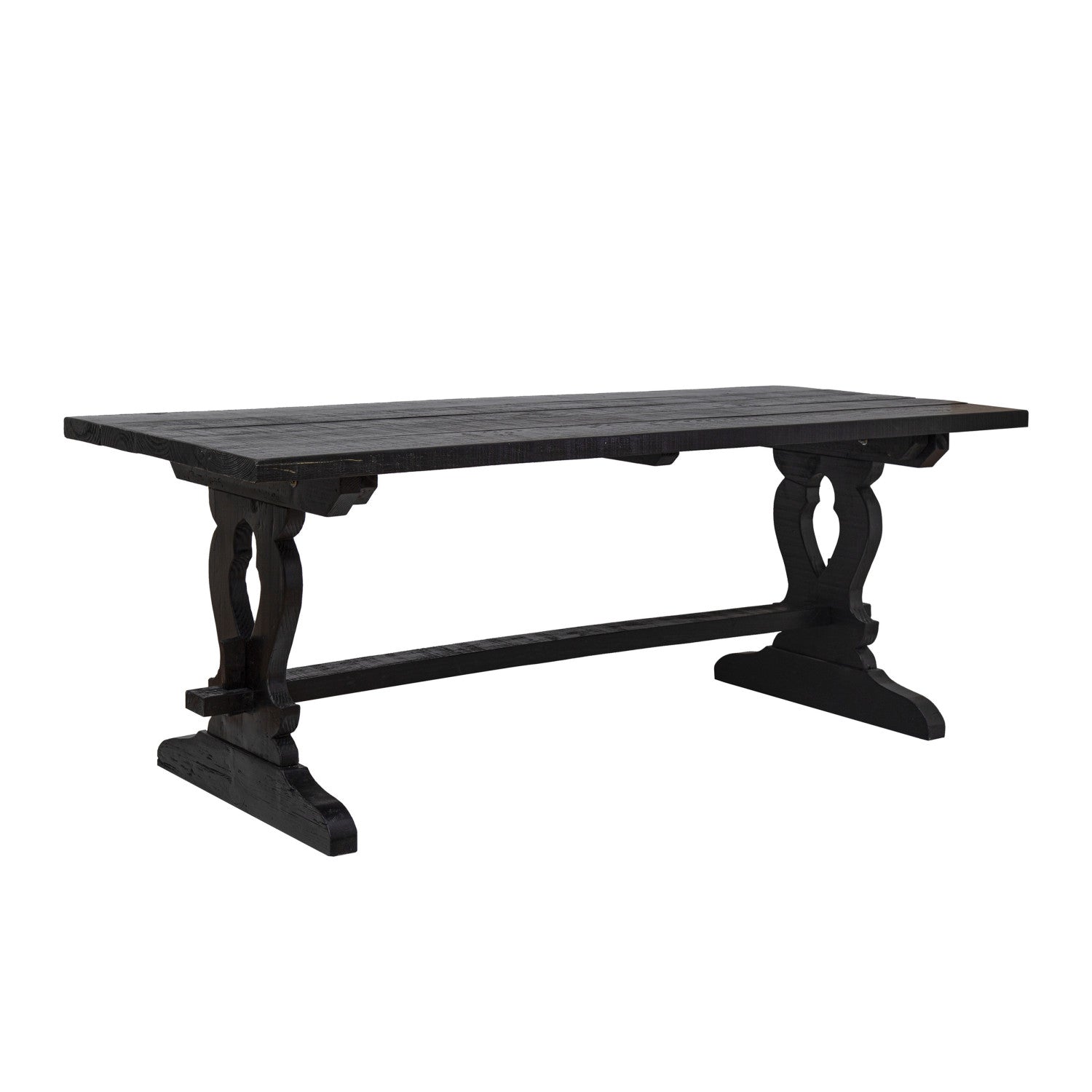 Reclaimed Pine Wood Table | Antique Black