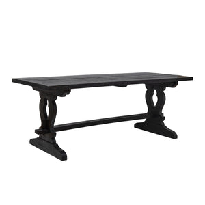 Reclaimed Pine Wood Table | Antique Black