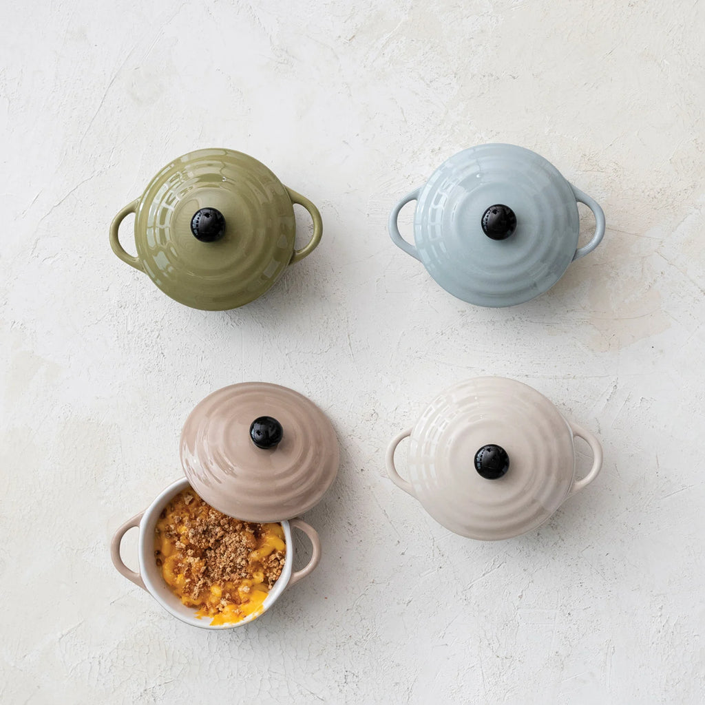 Stoneware Mini Baker w/ Lid