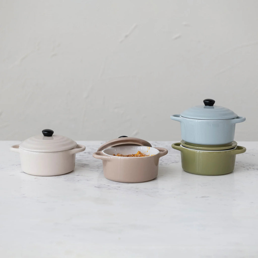 Stoneware Mini Baker w/ Lid