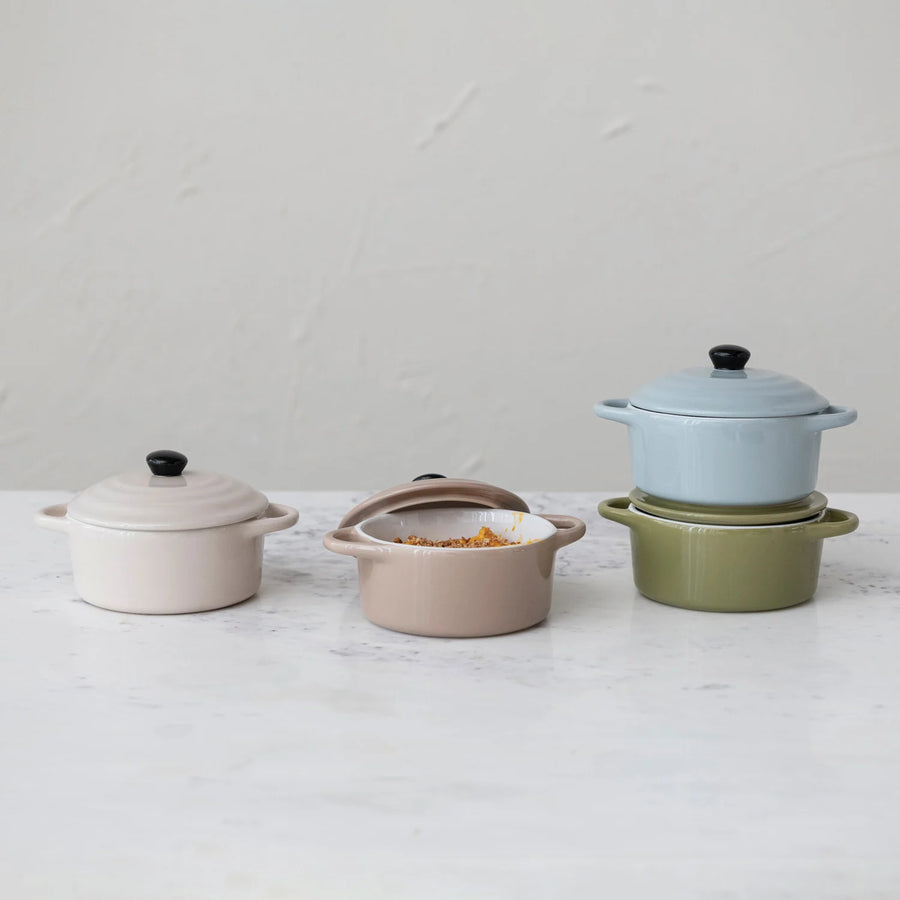 Stoneware Mini Baker w/ Lid