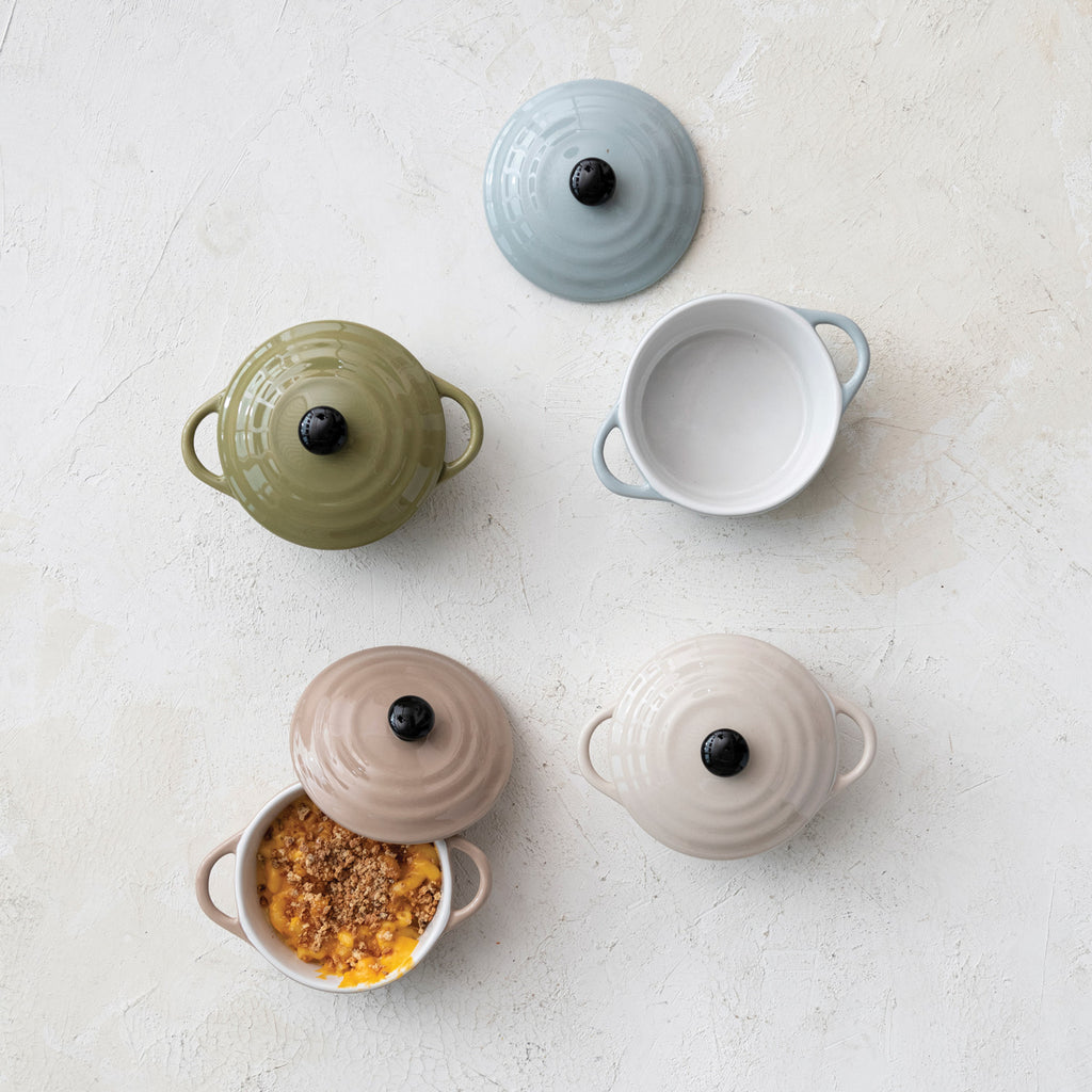 Stoneware Mini Baker w/ Lid