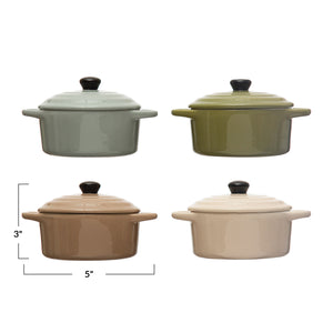 Stoneware Mini Baker w/ Lid