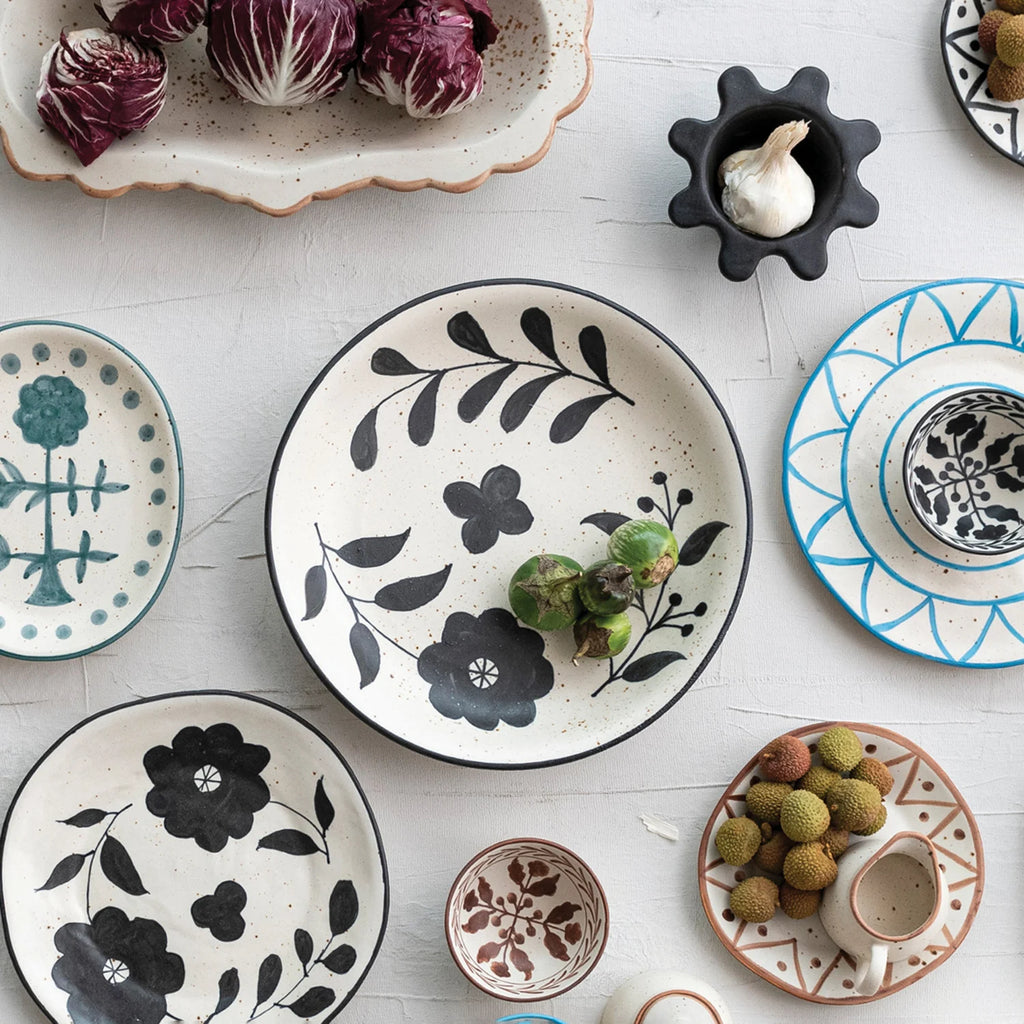 Hand-Painted Bowl w/Floral Design
