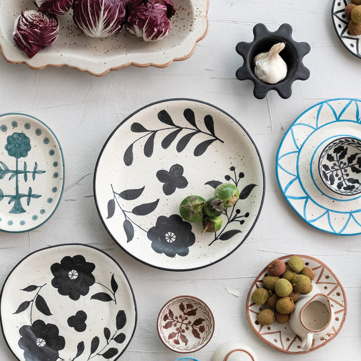 Hand-Painted Bowl w/Floral Design