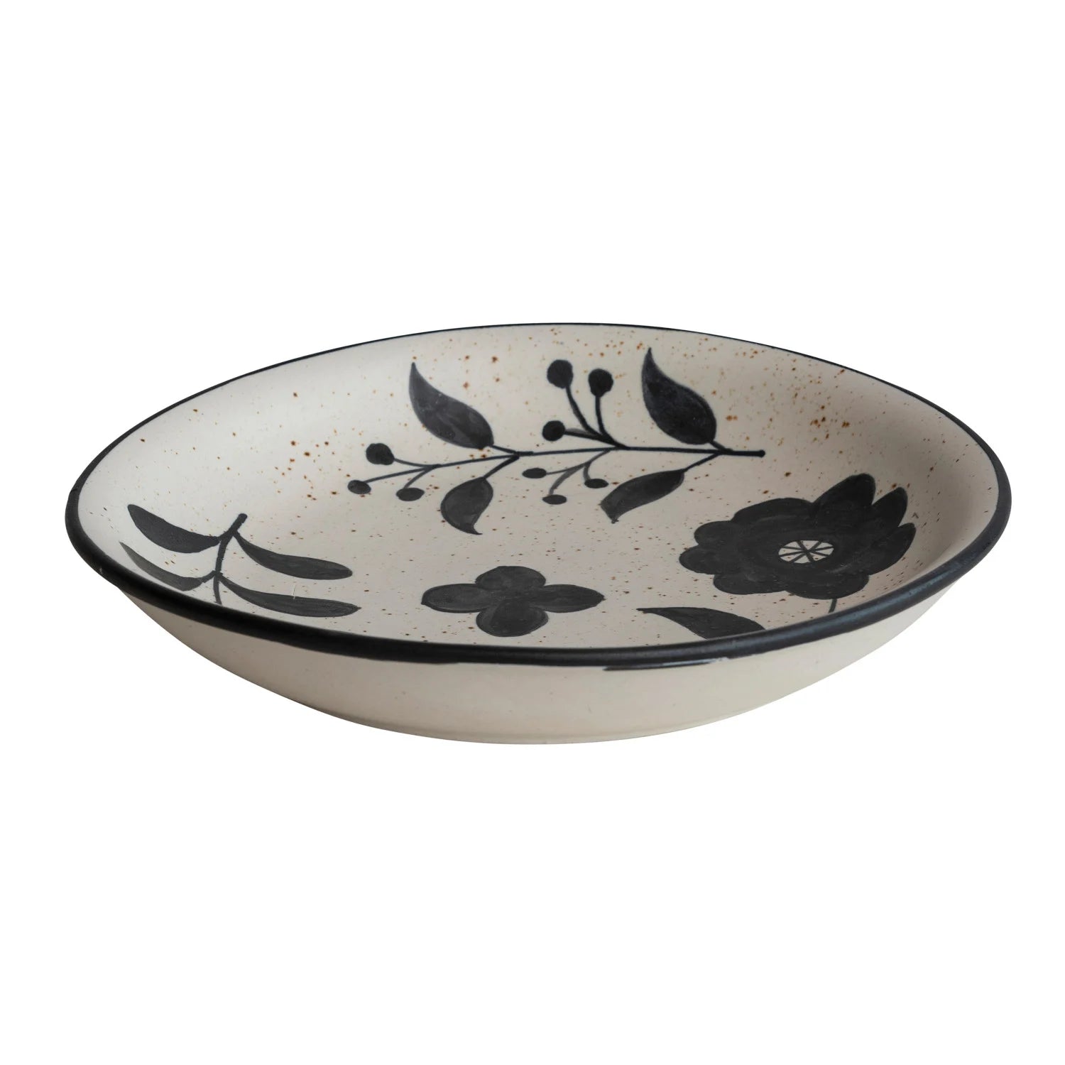 Hand-Painted Bowl w/Floral Design