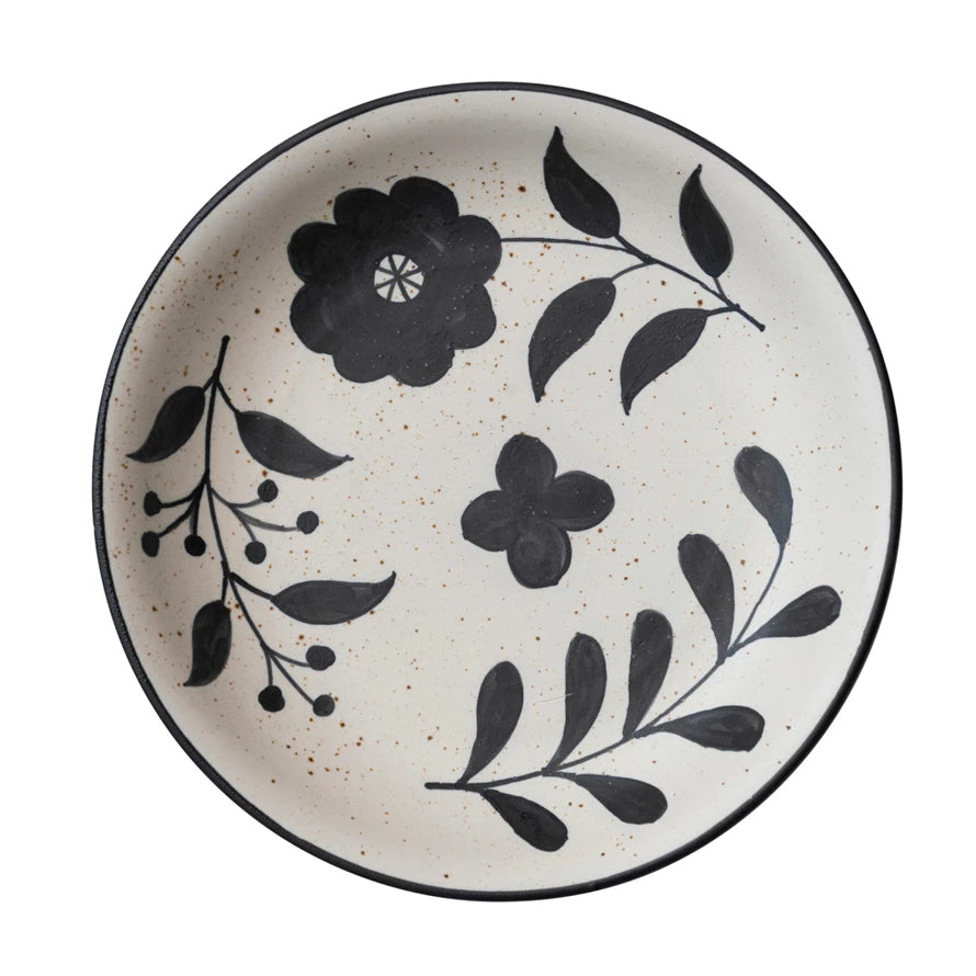 Hand-Painted Bowl w/Floral Design