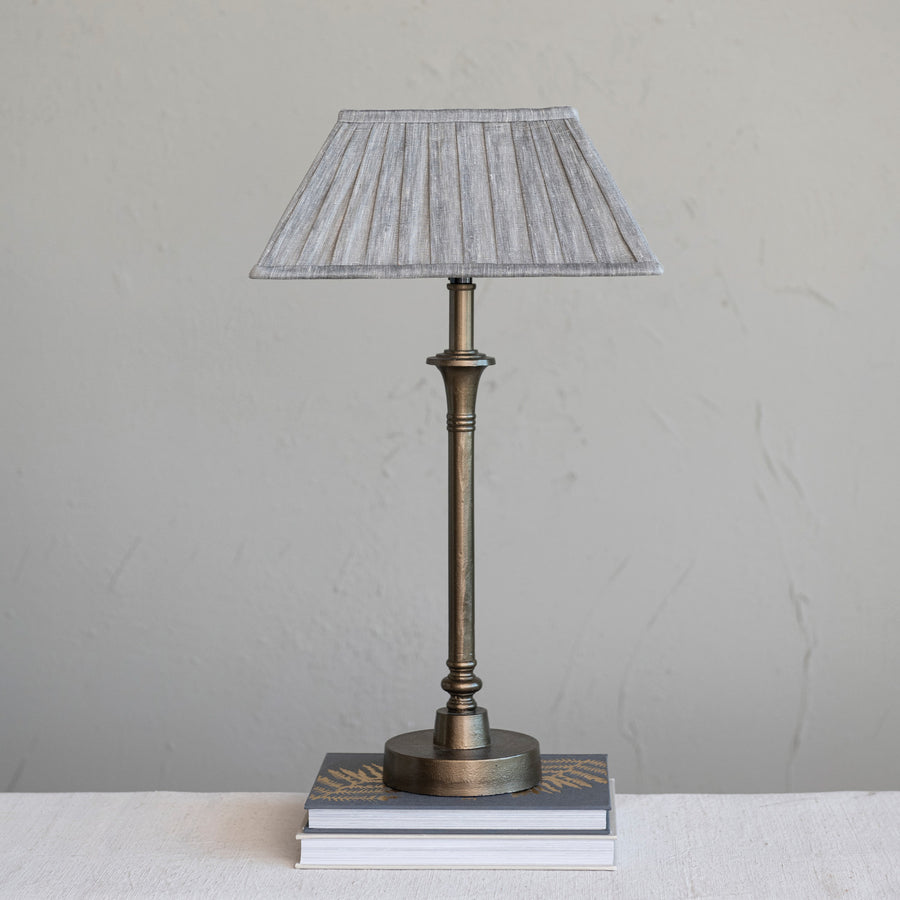 Antique Brass Finish Metal Table Lamp