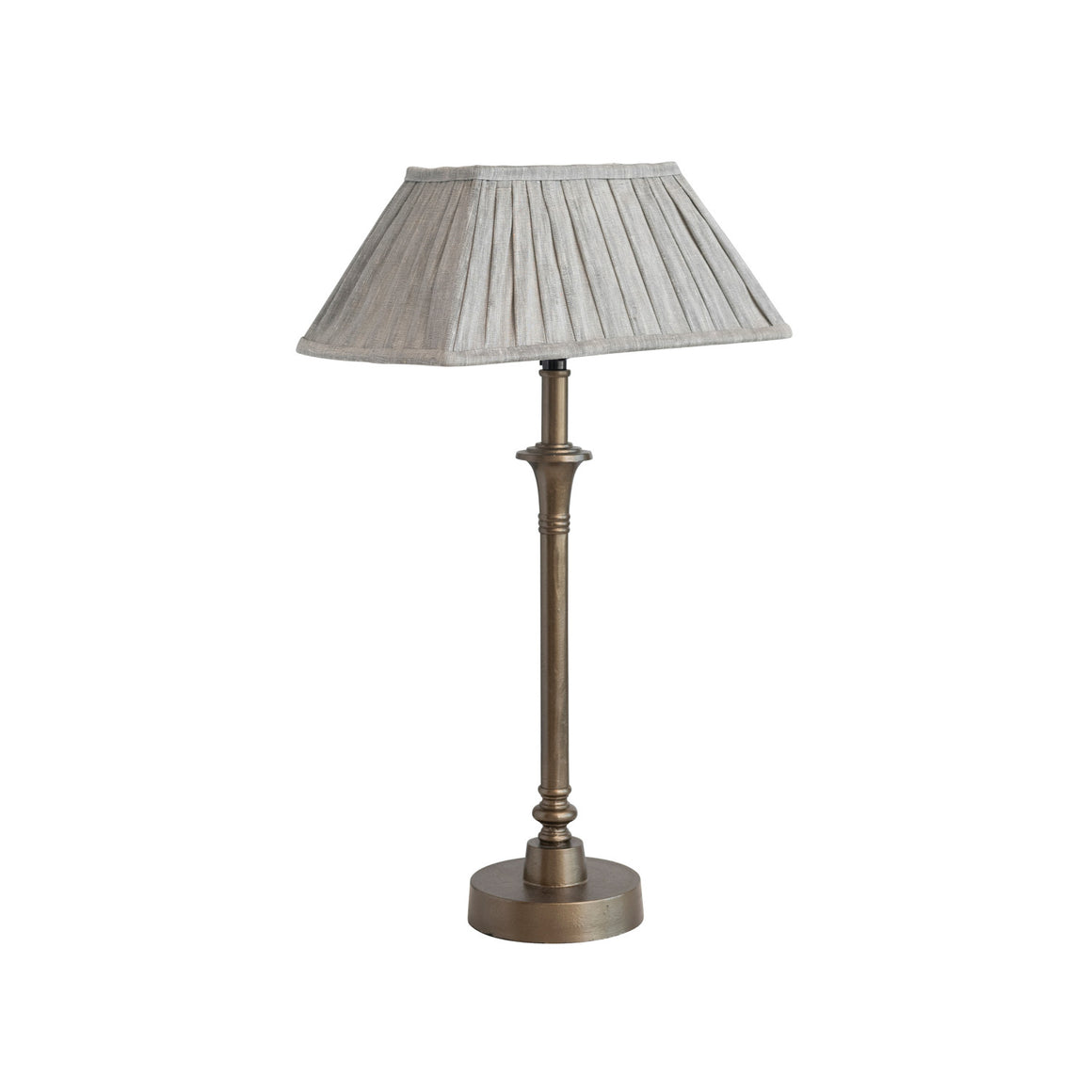 Antique Brass Finish Metal Table Lamp