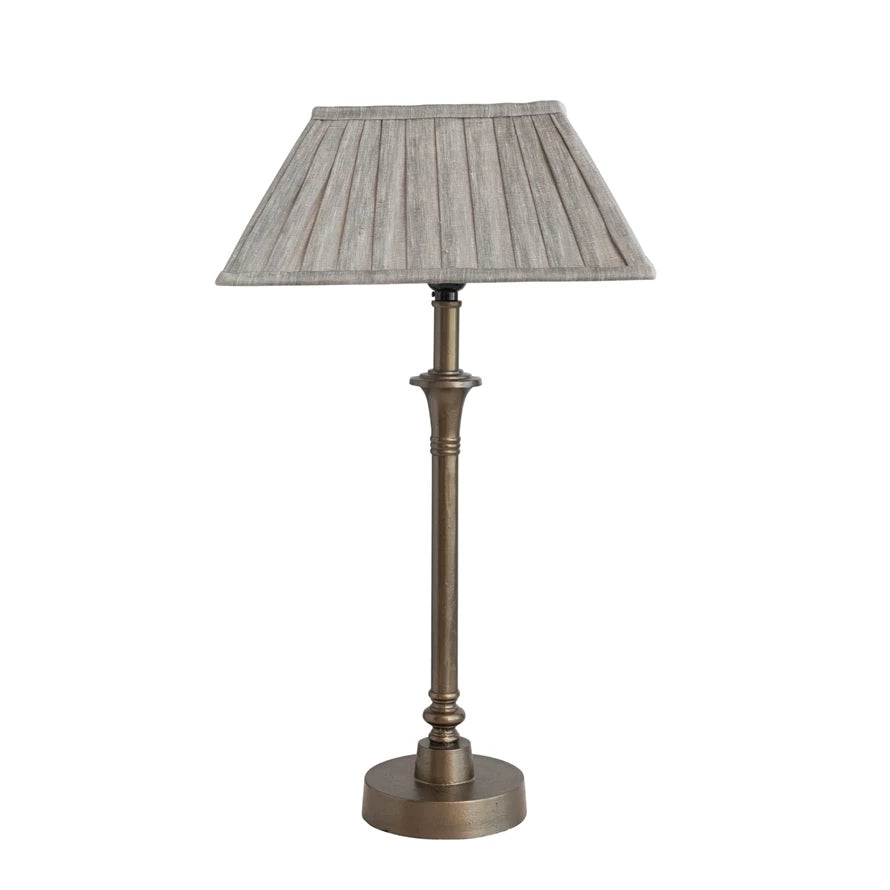 Antique Brass Finish Metal Table Lamp