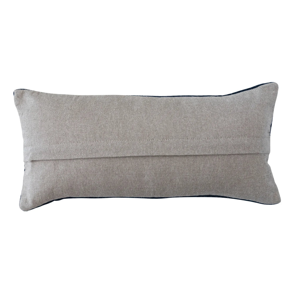 Embroidered Beetles Lumbar Pillow