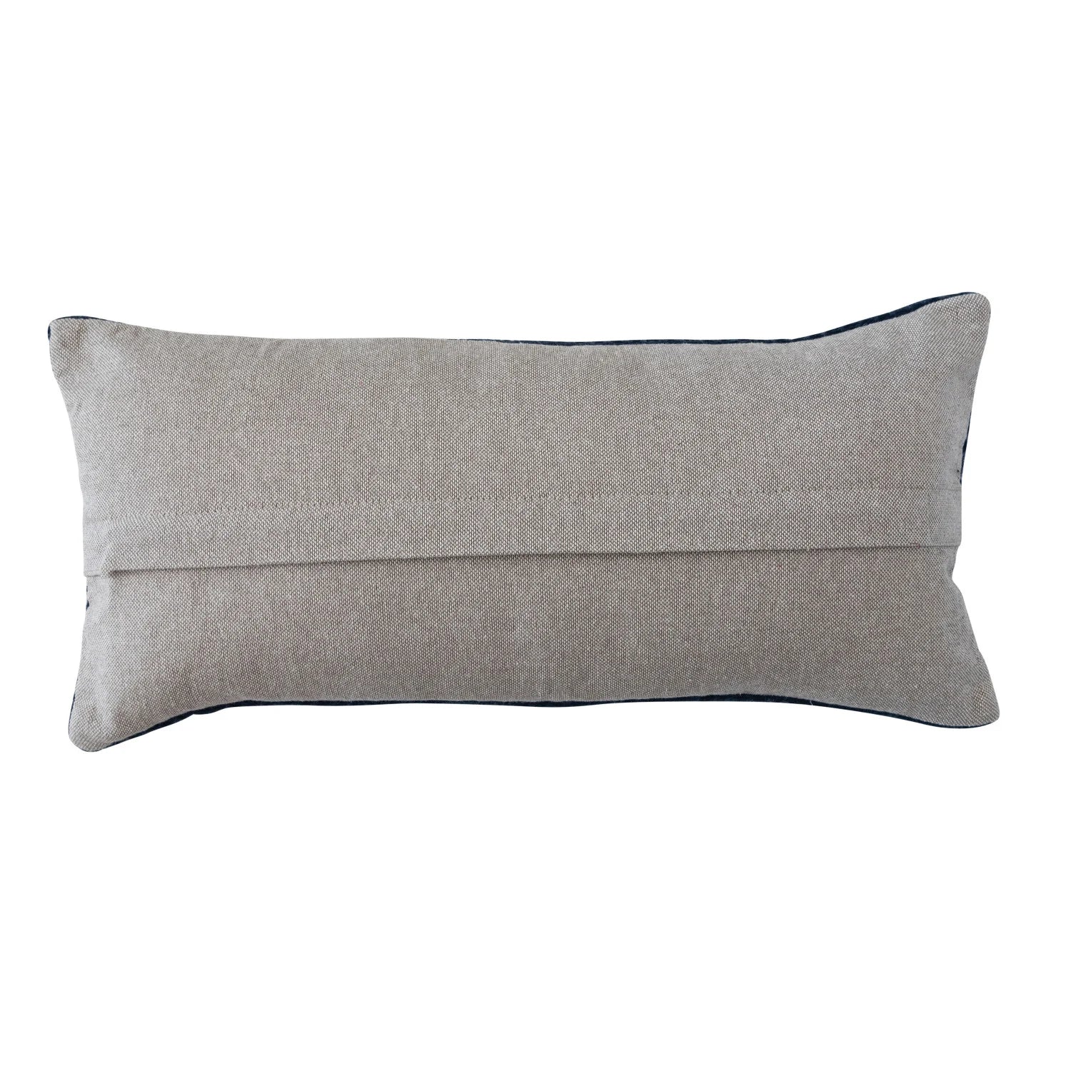 Embroidered Beetles Lumbar Pillow