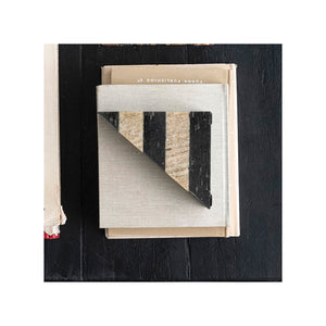 S/2 Natural & Black Marble Bookends