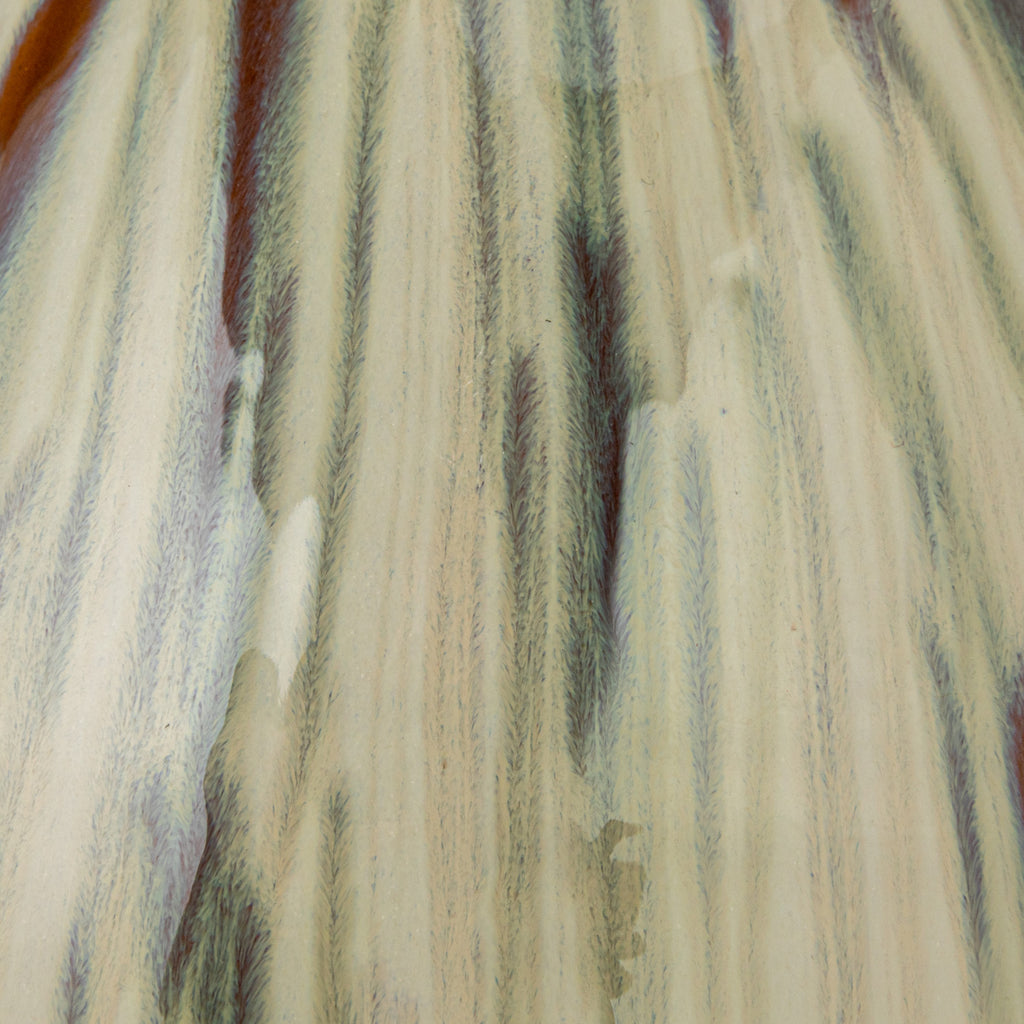 Hand-Painted Stoneware Urn w/Handles | Earthtones