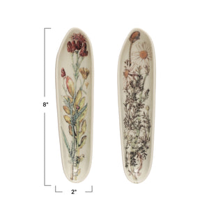 Stoneware Platter w/Florals