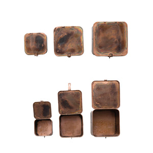 Decorative Metal Boxes w/Burnt Copper Finish