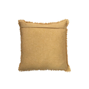 Stonewash Linen Pillow w/Fringe