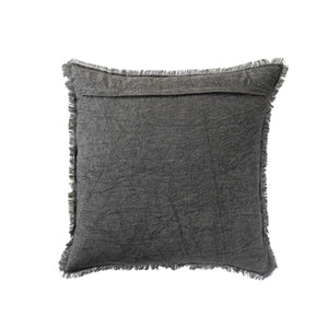 Stonewash Linen Pillow w/Fringe