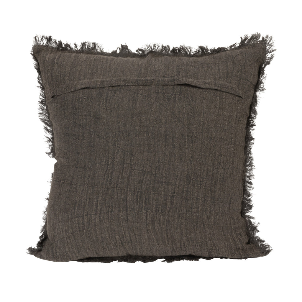 Stonewash Linen Pillow w/Fringe