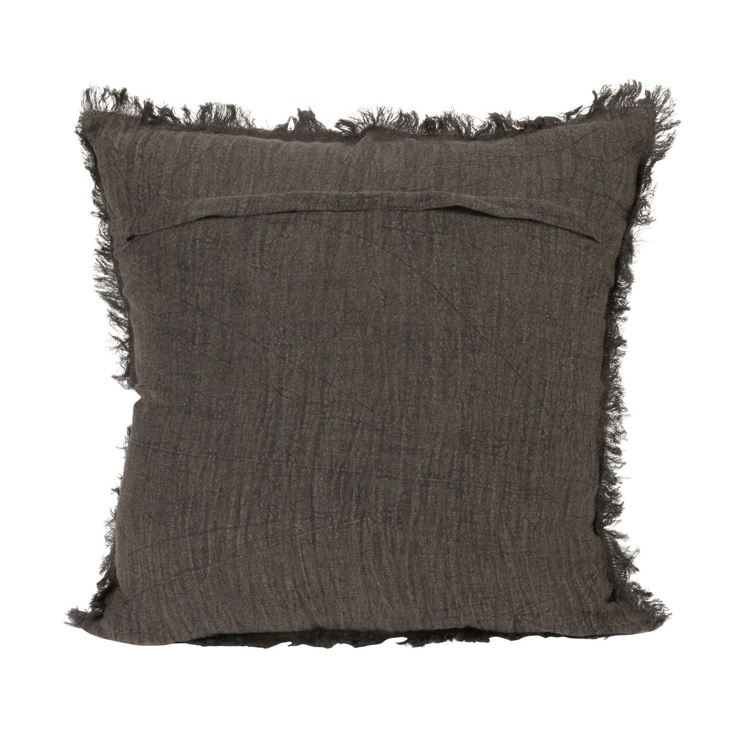 Stonewash Linen Pillow w/Fringe