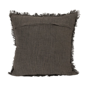 Stonewash Linen Pillow w/Fringe