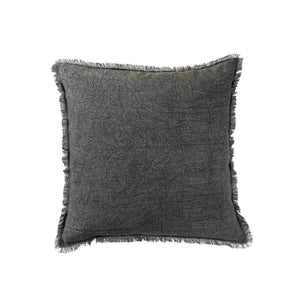 Stonewash Linen Pillow w/Fringe