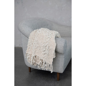 Woven Throw w/Fringe | Natural