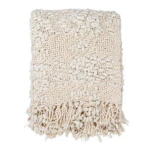 Woven Throw w/Fringe | Natural